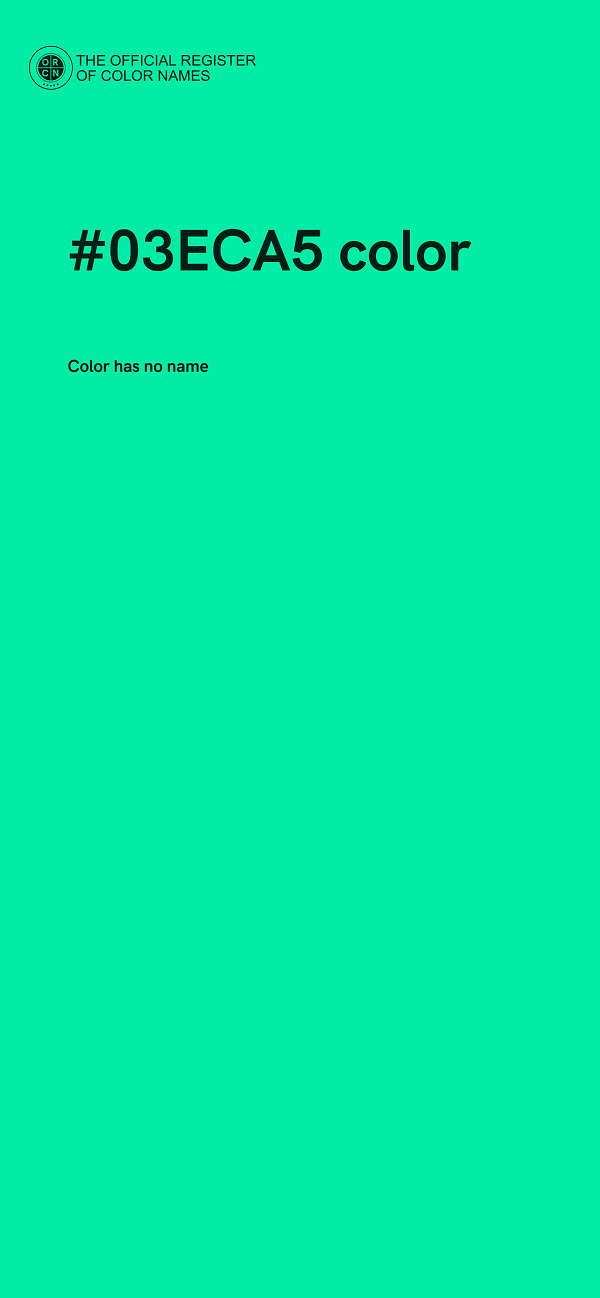 #03ECA5 color image