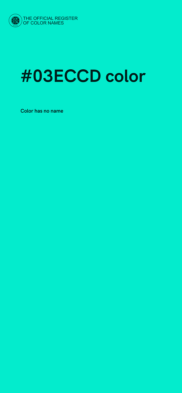 #03ECCD color image