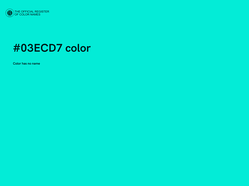 #03ECD7 color image