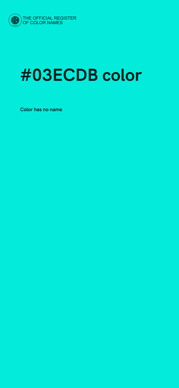 #03ECDB color image