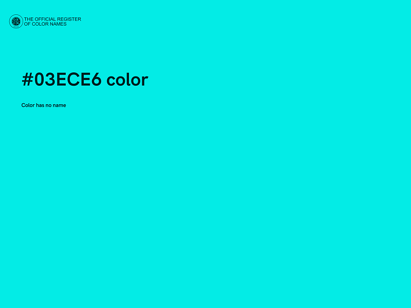 #03ECE6 color image