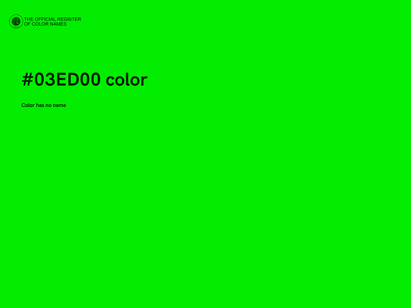#03ED00 color image