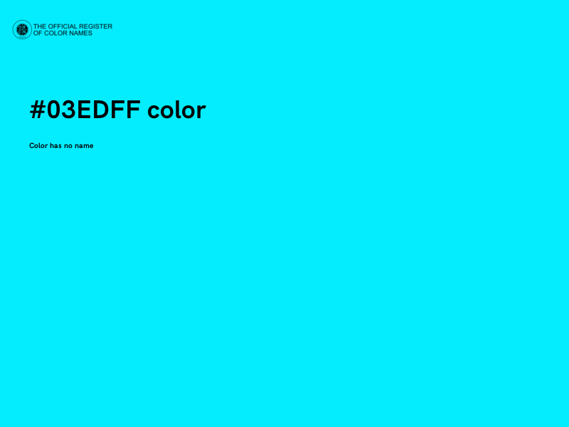 #03EDFF color image