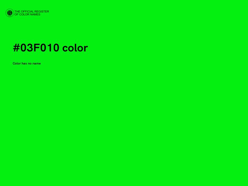 #03F010 color image