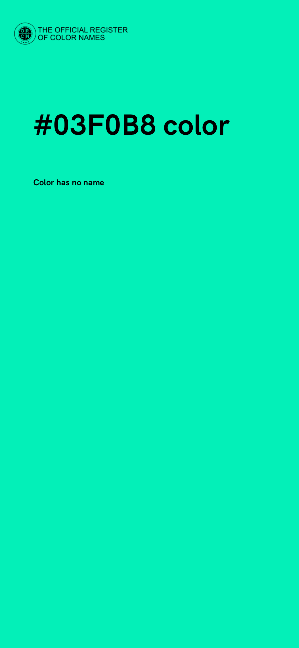 #03F0B8 color image