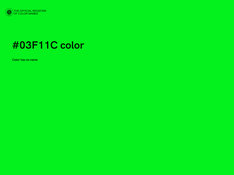 #03F11C color image