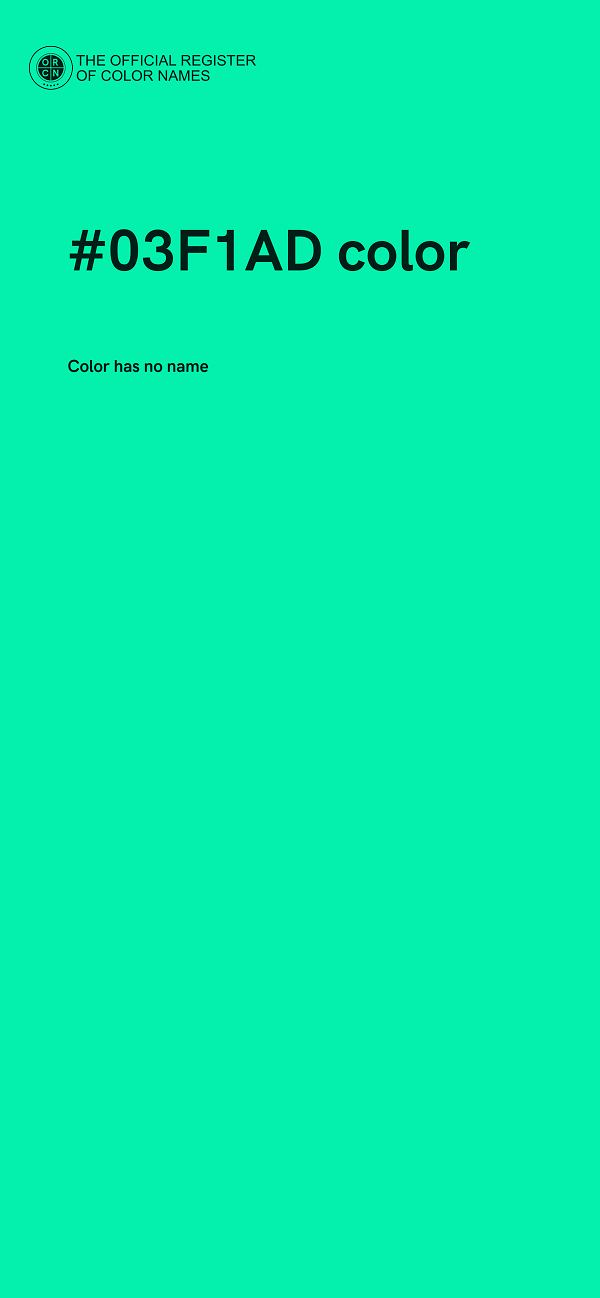 #03F1AD color image