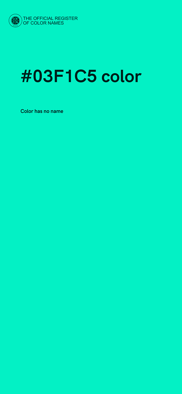 #03F1C5 color image