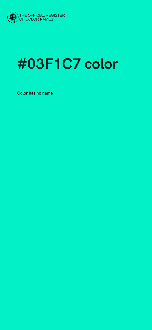 #03F1C7 color image