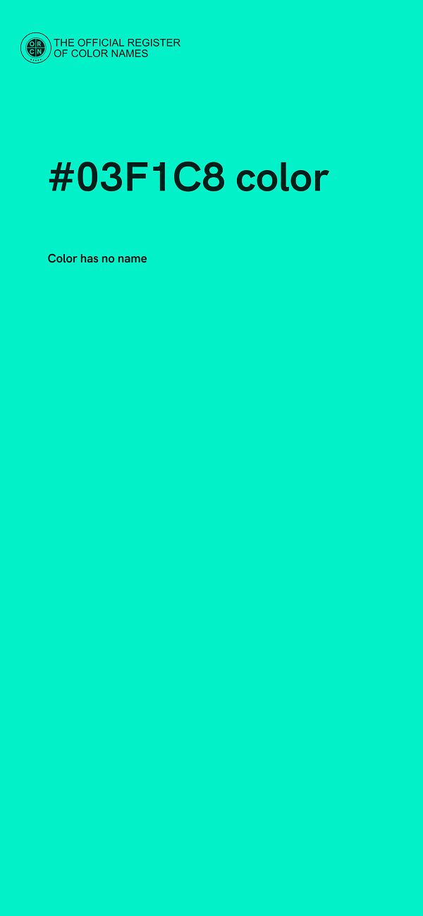 #03F1C8 color image