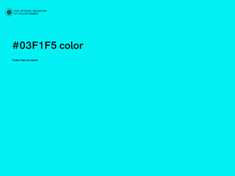 #03F1F5 color image