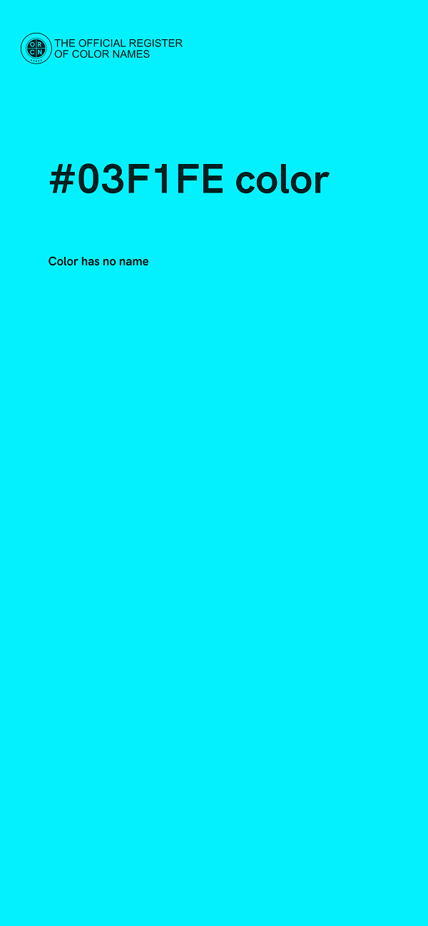 #03F1FE color image