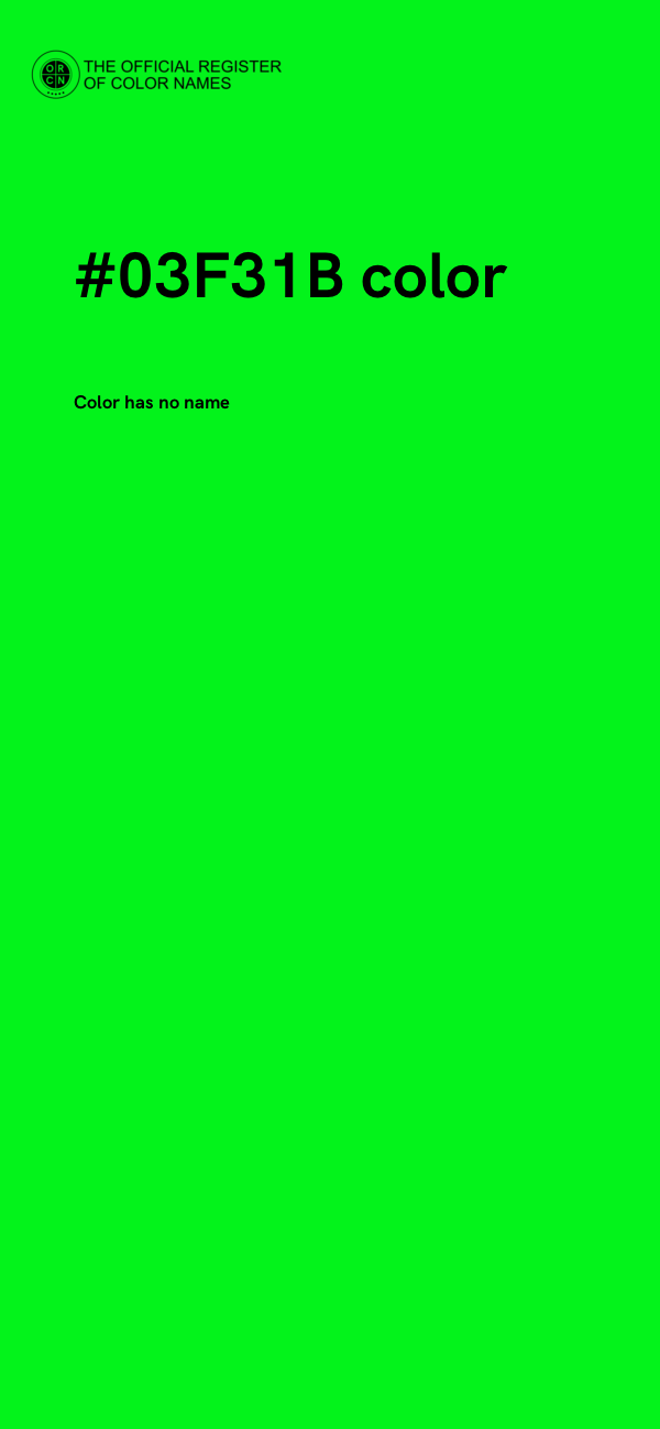 #03F31B color image