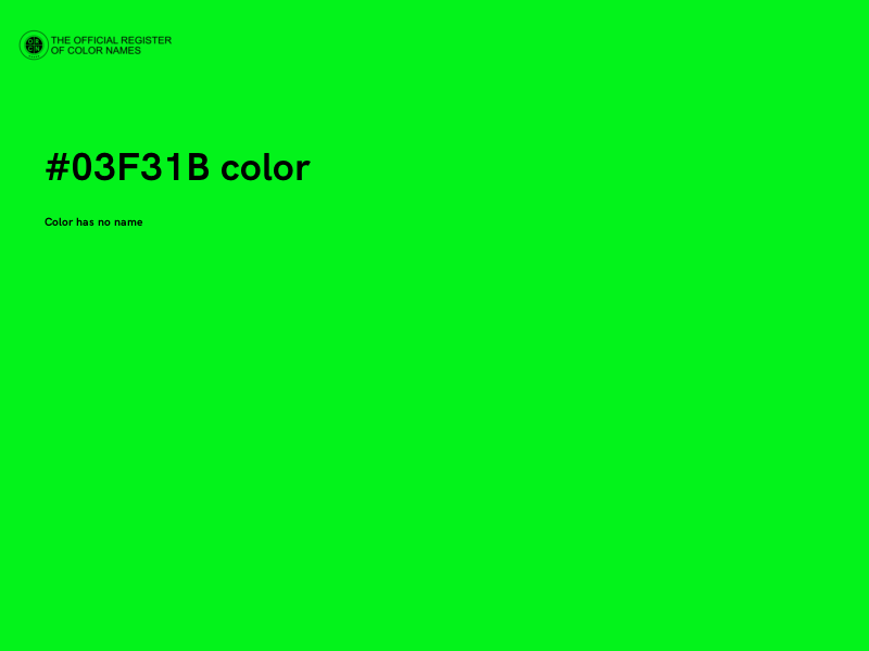 #03F31B color image