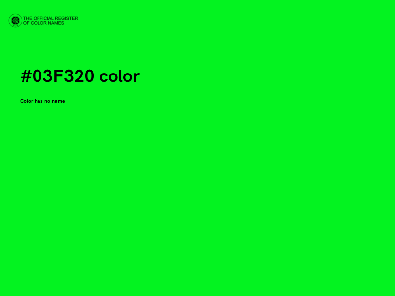 #03F320 color image