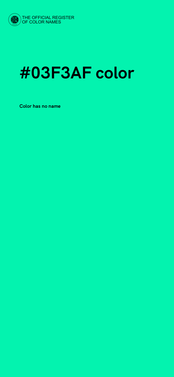 #03F3AF color image