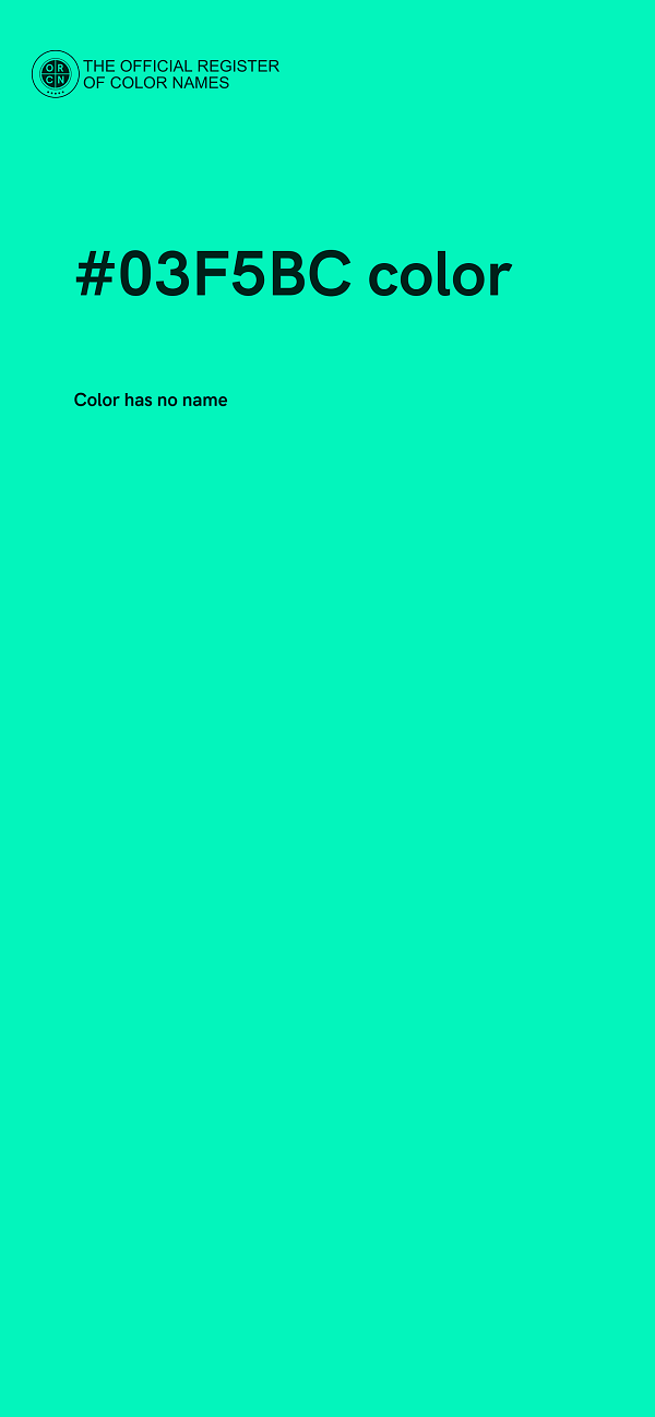 #03F5BC color image