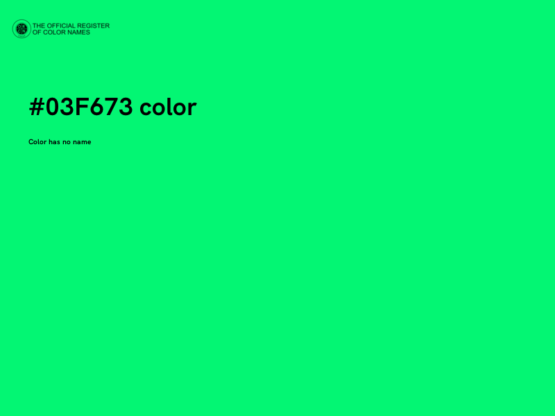 #03F673 color image
