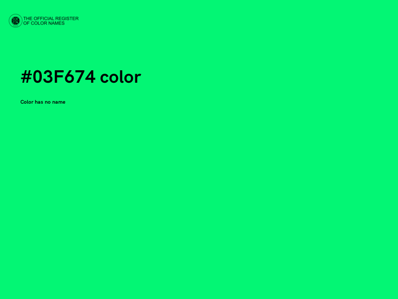 #03F674 color image