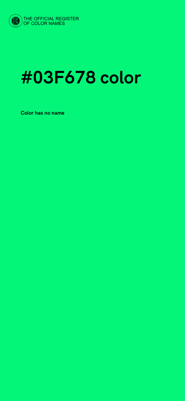 #03F678 color image