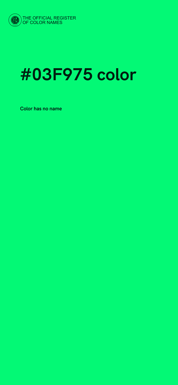#03F975 color image