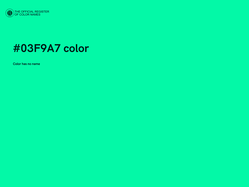 #03F9A7 color image