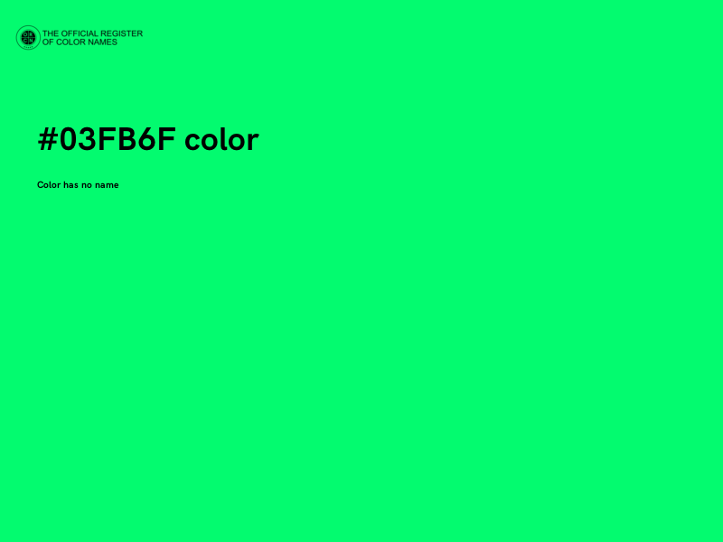 #03FB6F color image