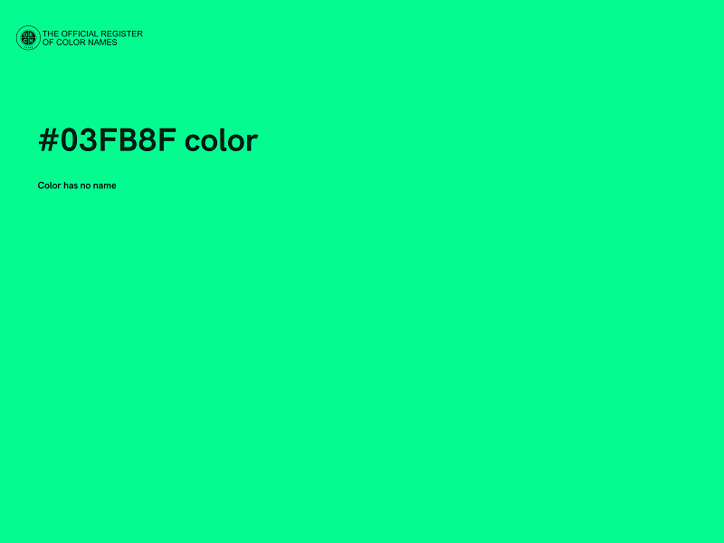 #03FB8F color image