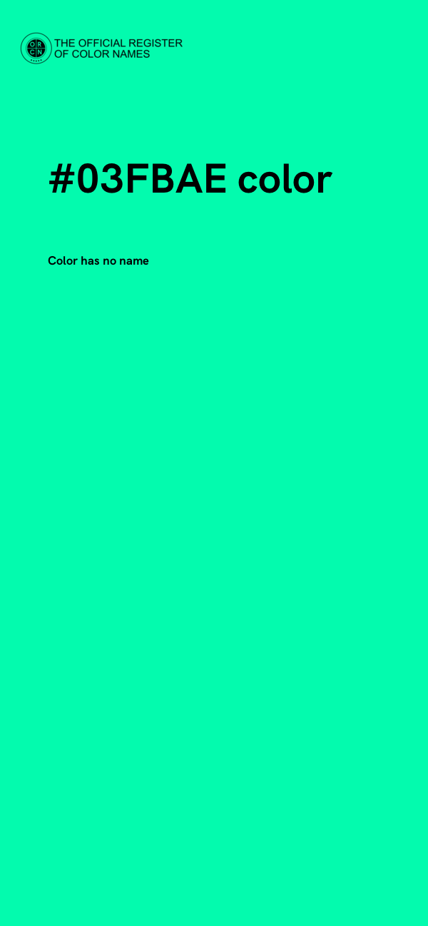 #03FBAE color image