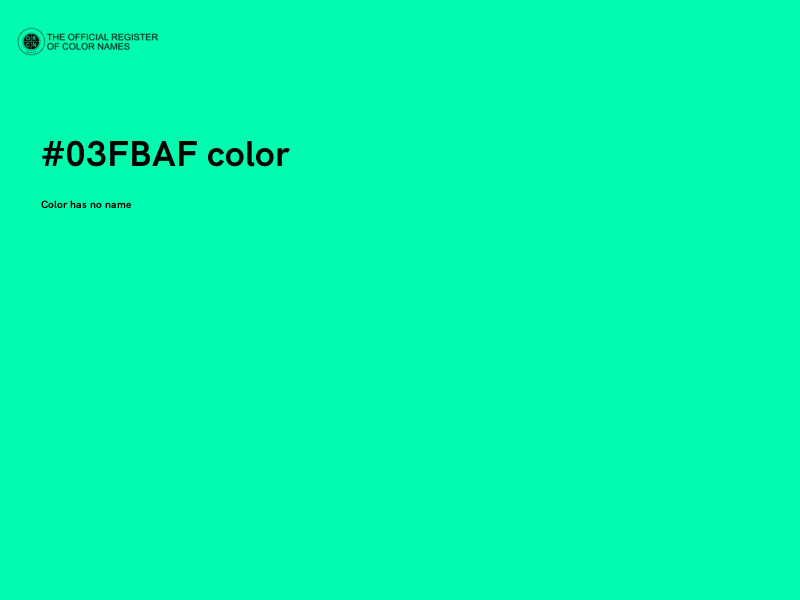 #03FBAF color image
