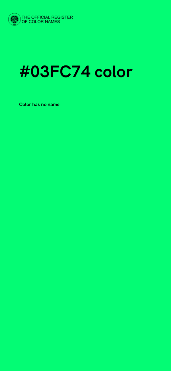 #03FC74 color image