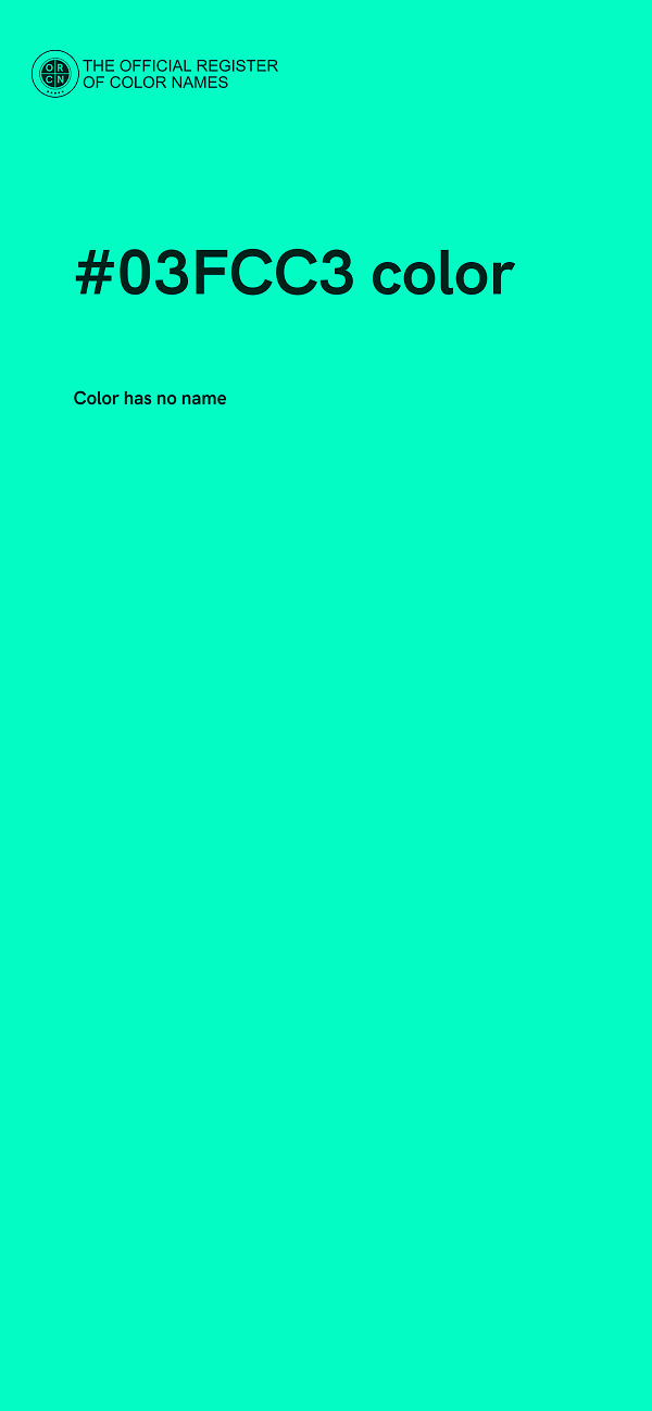 #03FCC3 color image