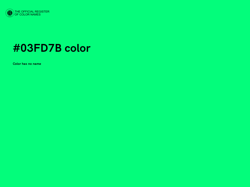 #03FD7B color image