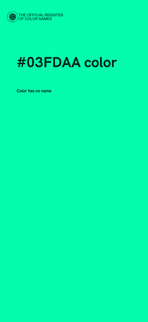 #03FDAA color image