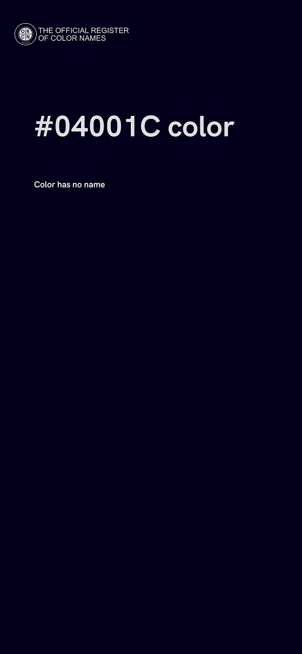 #04001C color image