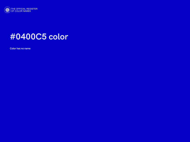 #0400C5 color image