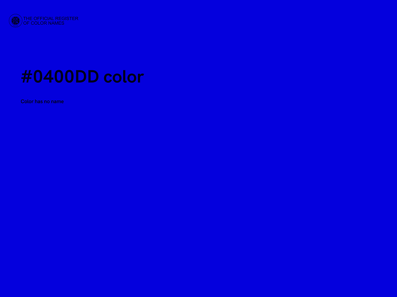 #0400DD color image