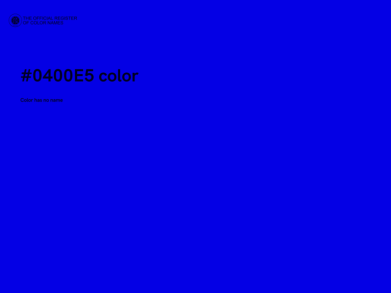 #0400E5 color image