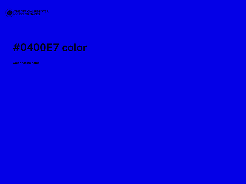 #0400E7 color image