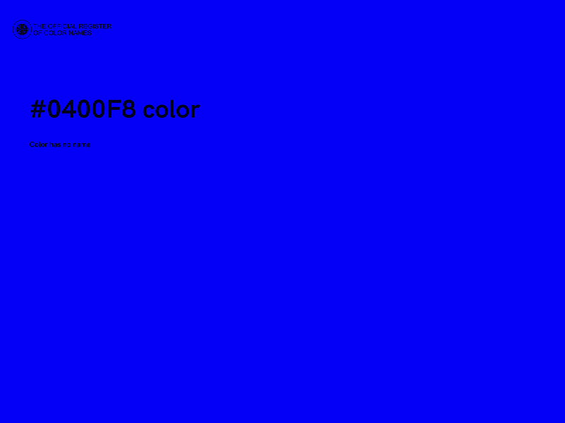 #0400F8 color image