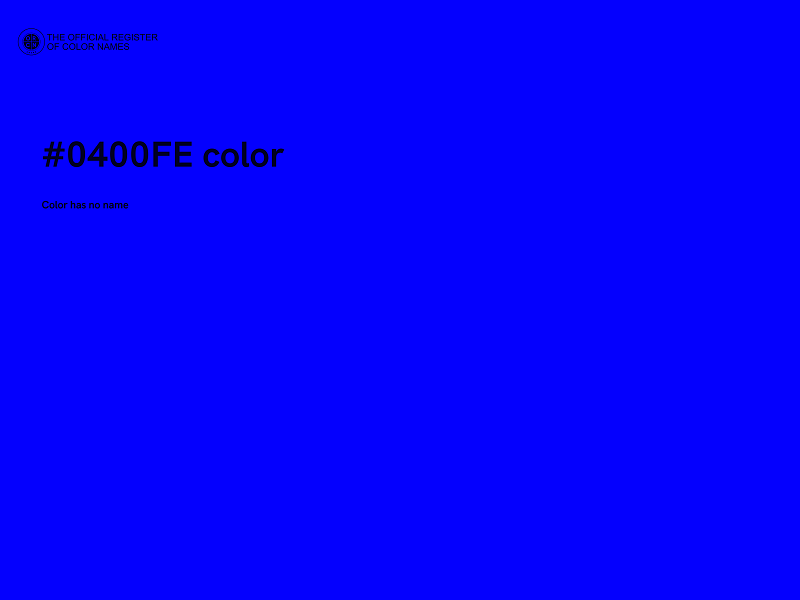 #0400FE color image