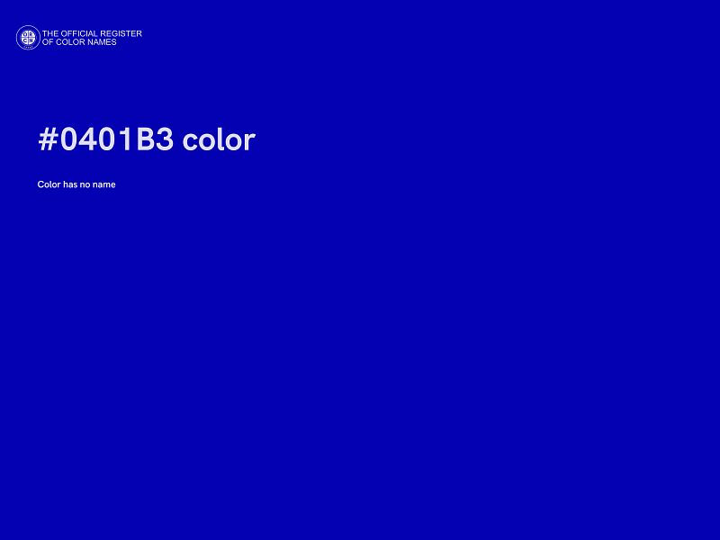 #0401B3 color image