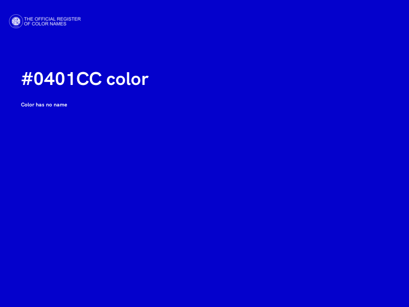 #0401CC color image