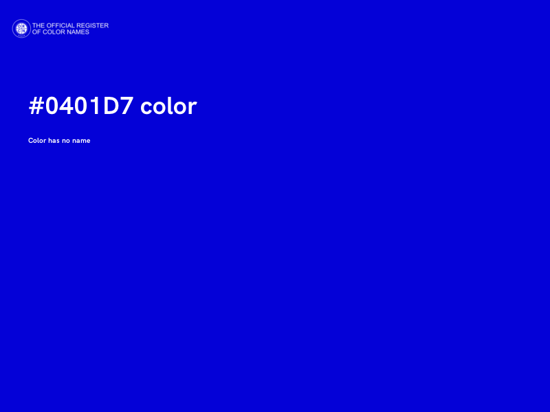 #0401D7 color image