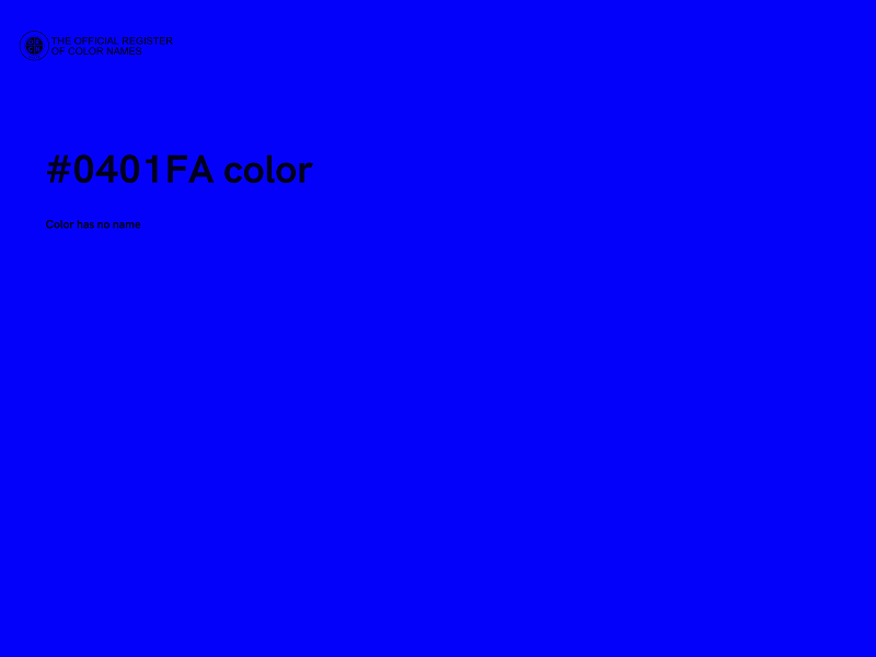 #0401FA color image