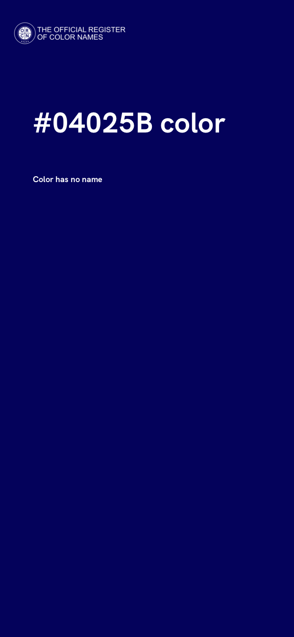 #04025B color image