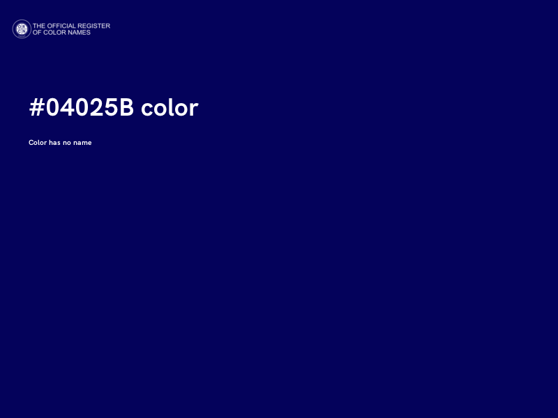 #04025B color image
