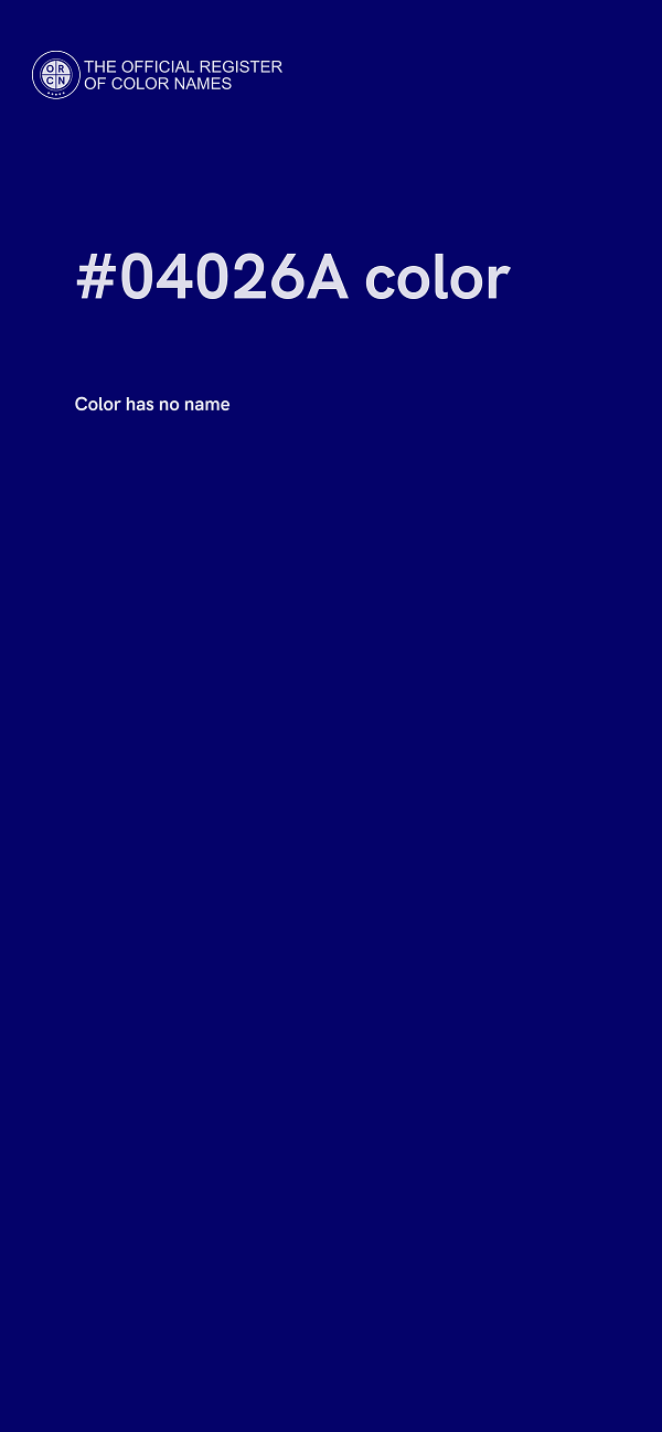 #04026A color image