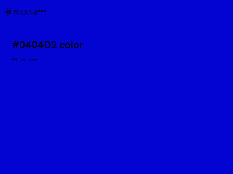 #0404D2 color image