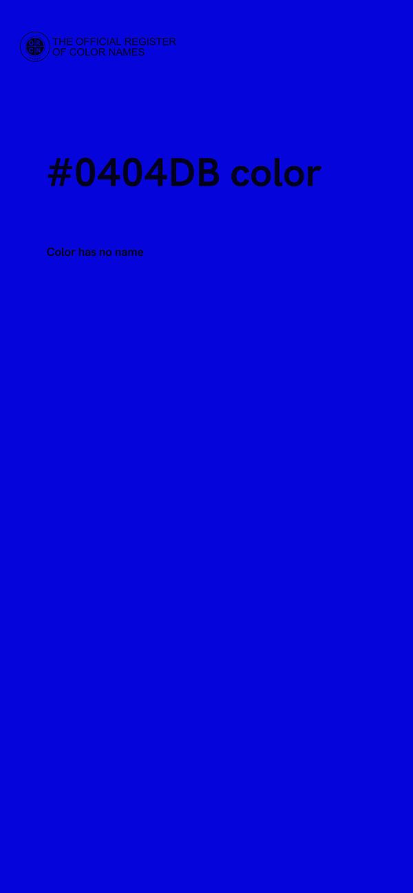 #0404DB color image
